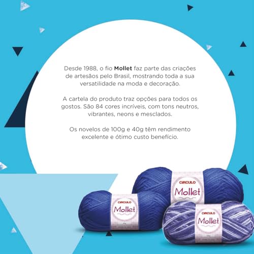 lã Mollet Novelo 100g 200m 0020 NATURAL