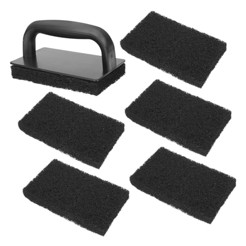 ROMISBABA Pulizia Barbecue Con Spugna e Manico Ergonomico Kit Spazzola Detergente Per Cucina Aperto Rimuovi Olio e Residui Per Casa e Ristorante