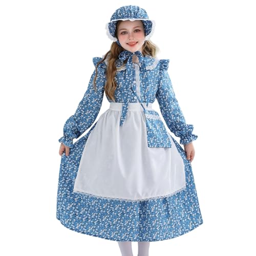 Robe de prairie fille costume cosplay manoir européen en dentelle