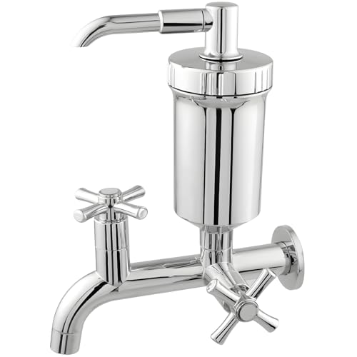 Torneira Para Cozinha De Parede com Filtro De ABS Com 1/4 De Volta Cromado