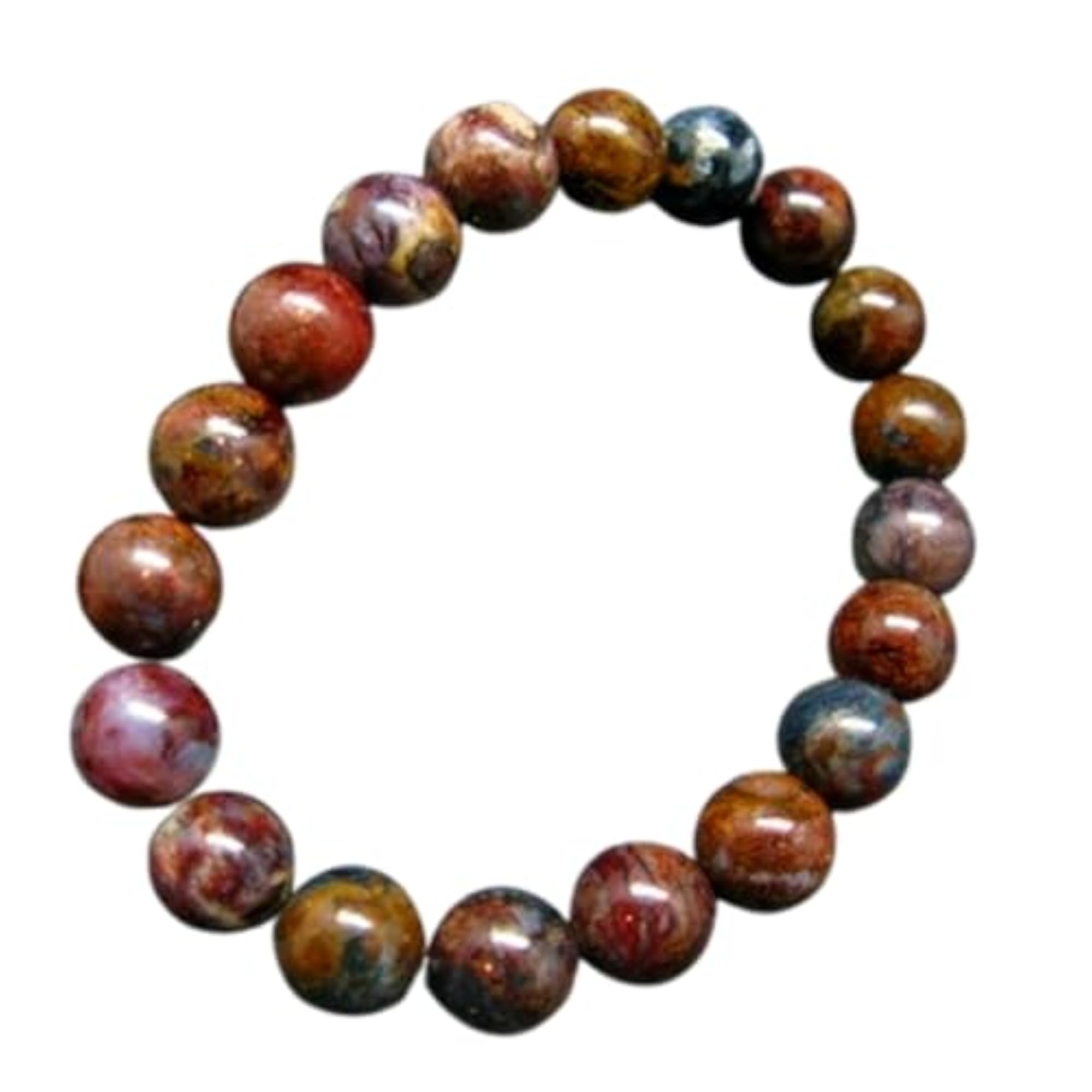 Unisex Natural Pietersite 10mm Bead Stretchable Bracelet, Healing