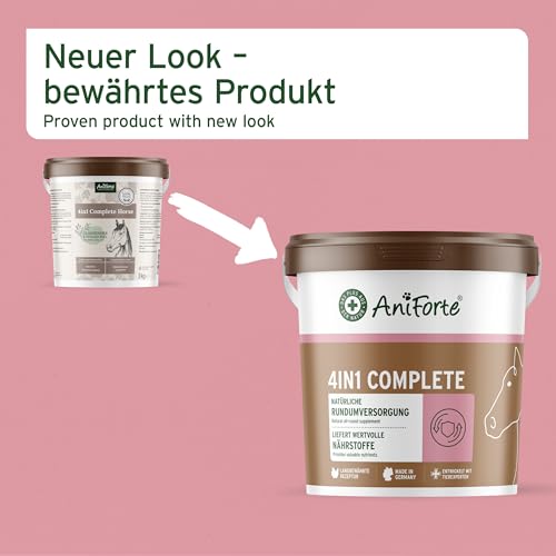 AniForte 4in1 Complete für Pferde 3kg - Natürliche Rundumversorgung mit Bierhefe BT, Hagebutte, Kieselgur, Präbiotika Topinambur, Vitamine & Mineralstoffe