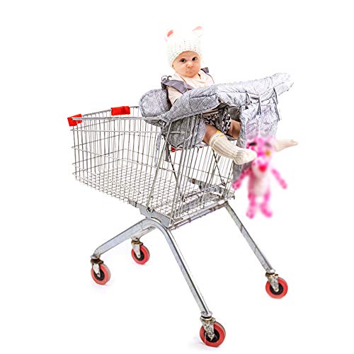 Shopping Cart Cover High Chair Cover for Baby Toddler, Foldable Universal Fit Baby Boy Girl Cart Cover for Shopping Dining