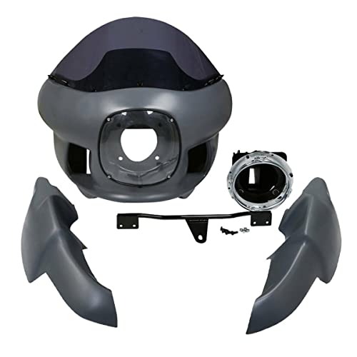 TCMT Upper Front Fairing Lower Fairings Fit For Harley Dyna Wide Glide Street Bob 2006-2017 Super Glide FXD 2006-2010 FXDC 2006-2014 Low Rider FXDL 2006-2009 2016-2017