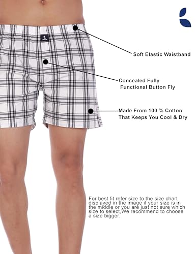 Image of Cotton Boxer Shorts for Men, Breathable, Comfortable & Lightweight (Pack of 2)