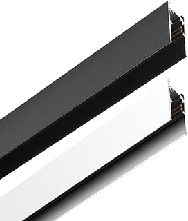 Carril magnético 2 metros, color blanco, ideal para iluminación y decoración de espacios con luz regulable.