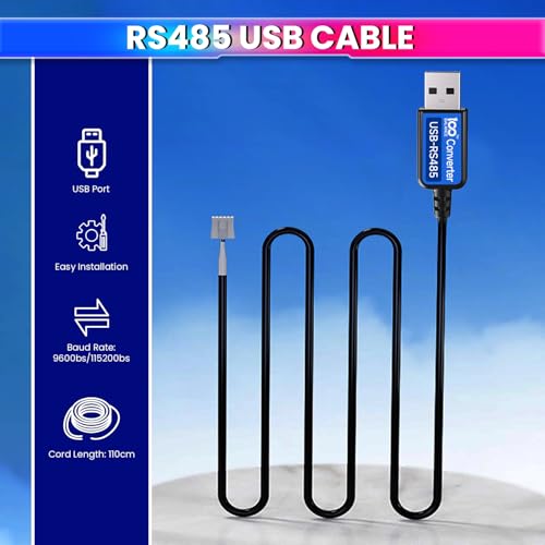 Image of amiciSolar RS485 to USB Cable for DALY BMS | Data Transfer Cable with 9600bps /115200bs Baud Rate for PC & Device Communication
