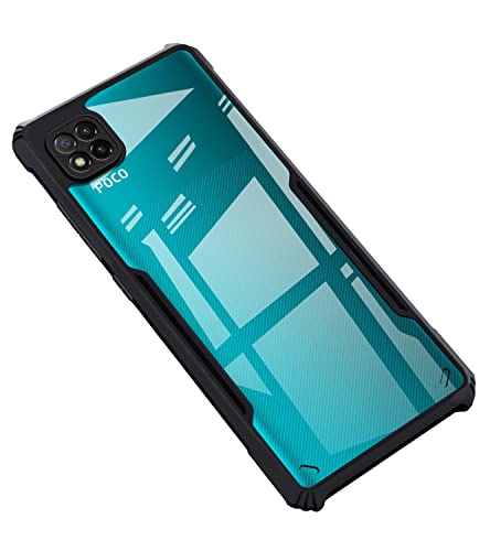 Image of Zapcase Back Case Cover for Poco C3 (TPU + PC | Matte Black)