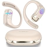 AI Translation Earbuds Real Time, 145 Language Translator Earbuds, Open-Ear Bluetooth 5.4, No Subscription, 60H, USB-C Fast Charge, Translation Headphones for Business Travel Learning (Ivory White)