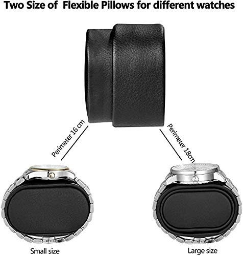 Cofanetto Carica 4 Orologi Automatici Espositore Nero in Eco Pelle Watch Winder Scatola Movimento Rotatorio