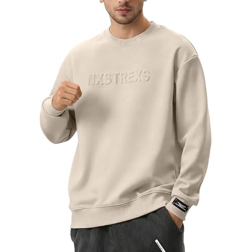 Pull surdimensionné pour homme à col rond et imprimé original
