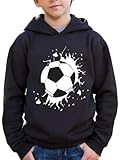 Seechoslo NEW 8-14Y Boys Soccer Hoodie Graphic Pullover Sweatshirt for Sports Fans (US, Age, 6 Years, 8 Years, Black)