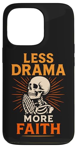 Less Drama More Faith �_�[�N �N���X�`���� �S�V�b�N �X�P���g�� �F�� �X�}�z�P�[�X iPhone 13 Pro �p