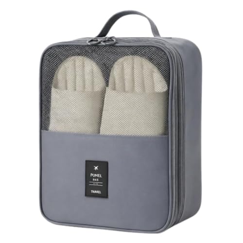 Bolsa de Viagem Nylon Multi Camadas com Porta Tênis e Sapatos (CINZA)