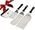 Grillers Choice – Stainless Steel Metal Spatula Set – Flat Metal Spatula, Griddle Scrapper, Hamburger Pancake Turner. Great Flat Top Grill Accessories & Outdoor Griddle - Commercial Grade
