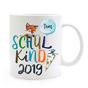 ilka parey wandtattoo-welt Tasse Becher zur Einschulung Geschenk Schulstart Fuchs Fuchsjunge Schultüte Schulkind mit…