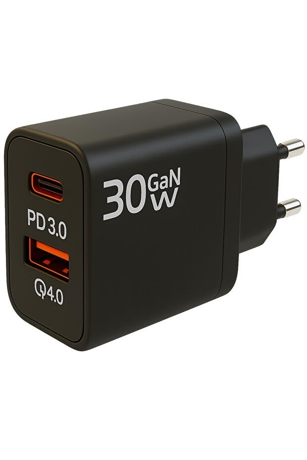 Redline 30W GAN Type-C ve USB-A Girisli Hizli Sarj Adaptörü