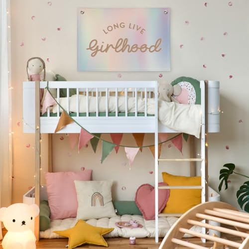 Image of XYDEG Mermaid Girls Room Decor,Long Live Girlhood Birthday Decorations Wall Decor Banner, Baby Girls Nursery,Mermaid Lovers for Teen Girl Bedroom,30x20,girlroom