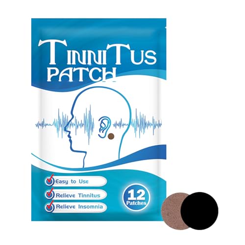 KOAHDE Parches para el Tratamiento del Tinnitus para el Oído,12PCS,Alivio de Tinnitus para Zumbidos de Oídos,para la Salud del Oído