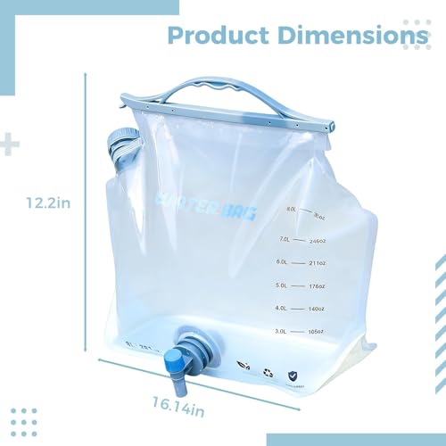 Sac à eau avec robinet portable et grande ouverture pour camping