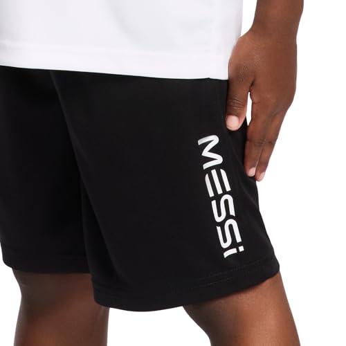 Image of Messi Boys' Lifestyle Short Sleeve 2-piece Set, Slim-fit Jersey Set With Top & Shorts