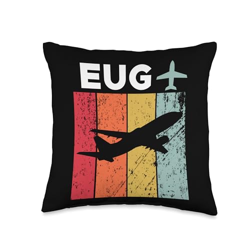 Image of EUG Eugene Airport Throw Pillow