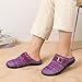 JOINFREE Womens Wide Slip on Slippers Mules Diabetic Swollen Edema House Indoor Slipper Lightweight Breathable Comfortable Fashion Casual Backless Knit Flats Shoes BoPurple Size 9.5