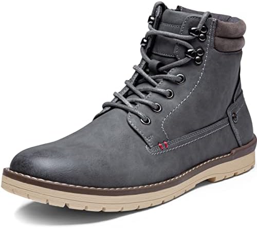 Vostey Men's Chukka Boots Motorcycle Casual Hiking Boot for Men(BMY671B grey 10.5)
