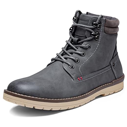 Vostey Men's Chukka Boots Motorcycle Casual Hiking Boot for Men(BMY671B Grey 10.5)