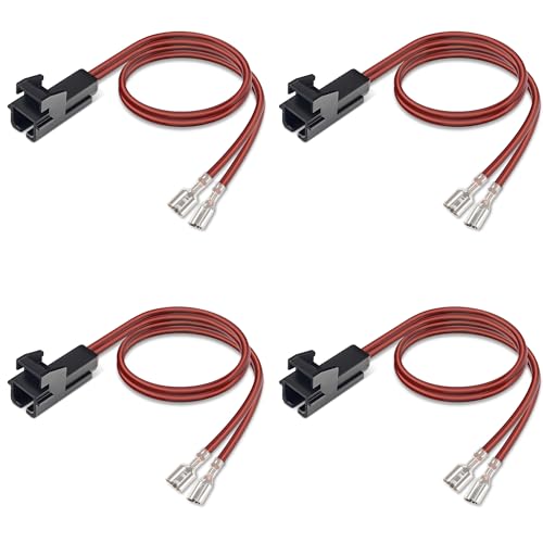 4 Pcs 72-4568 Speaker Harness,Thicker Longer Professional Car Door Speaker Wire Harness Adapter Plug,Audio Cable for GM Buick Cadillac Chevy Silverado GMC Sierra Yukon Saturn