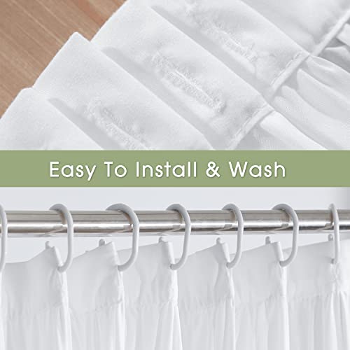 Homechoice Decor LQ-WESTBURY-SC-1PC-WHT-72X72 Victorian Ruffle Shower Curtain thumb #4