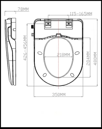 Futchoy Toiletdeksel bidet wc-bril met geïntegreerde bidet hygiënische antibacteriële toiletbril afneembaar wc-deksel wc… - Image 7