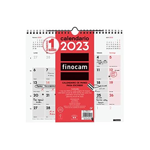 Calendario de pared Finocam 2023 en español Cover