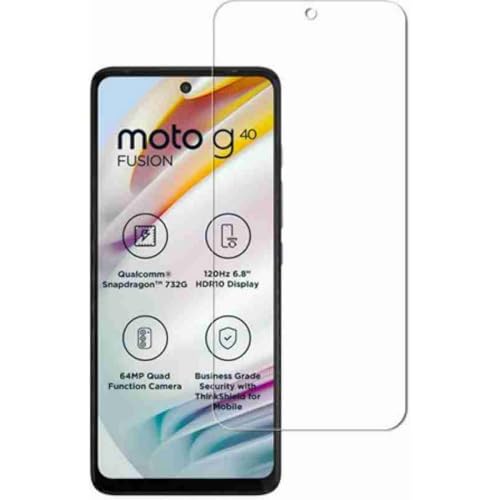 Image of Embed HD-Clear Screen Guard for MOTO G40 FUSION - Harder or Durable Plastic & More Impact-Resistant Than Glass, with Free Installation Kit