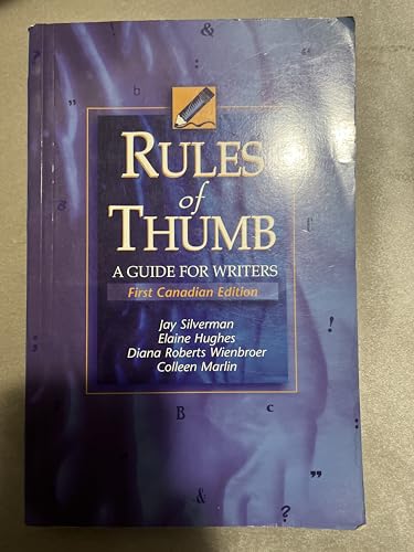 Rules of Thumb, a Guide for Writers 3rd Third E... 0075526298 Book Cover