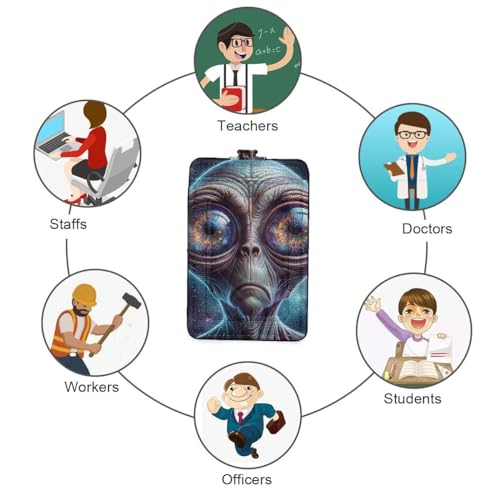 Cordão Alien Big Eyed com suporte de identidade, cordão com suporte de identidade, porta-crachá de c