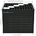Merrynine 72-Pack Black Hanging File Folders Letter Size, 1/5-Cut Tabs with 72 Inserts, Classic Office Filing Cabinet Organizer