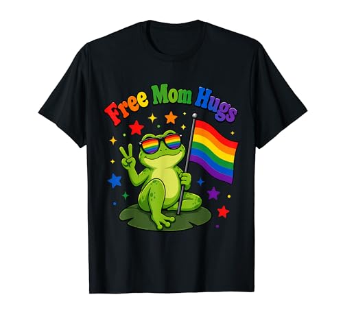 Free Mom Hugs LGBTQIA+ Ally Frog Pride Month�B T�V���c