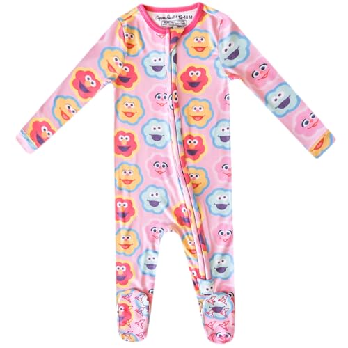 Image of Copper Pearl Abby and Pals Zip-Up Footie Baby Pajamas - Ultra-Soft Boys and Girls Pajamas, Premium Knit Fabric in Stylish Prints, Tag-Free with Two-Way Zipper, Newborn to 24 Months