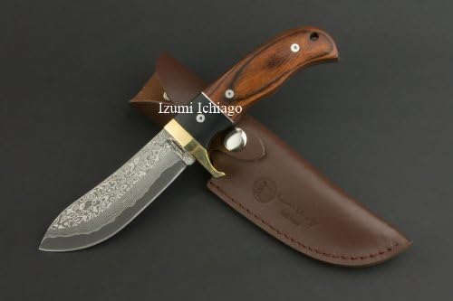 Damascus hunting knife Tsuchime 130 by Izumi Ichiago