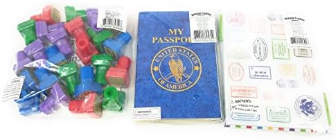 Cirdan Global Adventure Passport Stamper Bundle: 12 Passport Books, 24 Sticker Sheets, and One Bag of Passport Stampers