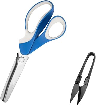 Pinking Shears By Galadim - Pinking Scissors for Fabric Leather & Paper - Pinking Dressmaking Sewing Scissors GD-046-E
