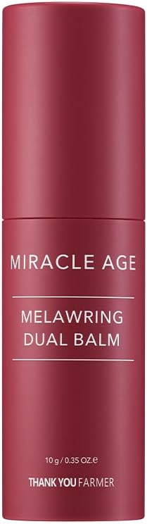 Miracle Age Melawring Dual Balm (10g) | Korean Anti-Aging Dual Treatment Balm | Reduces Dark Spots Wrinkles & Hyperpigmentation | Skin Firming Moisturizing Soothing Elasticity Booster for Face & Eyes