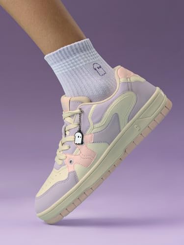 Image of The Souled Store Urban Blaze: Women and Girls Colorblocked Lace Up Low Top Stylish Sneakers with Flexibility & Comfort