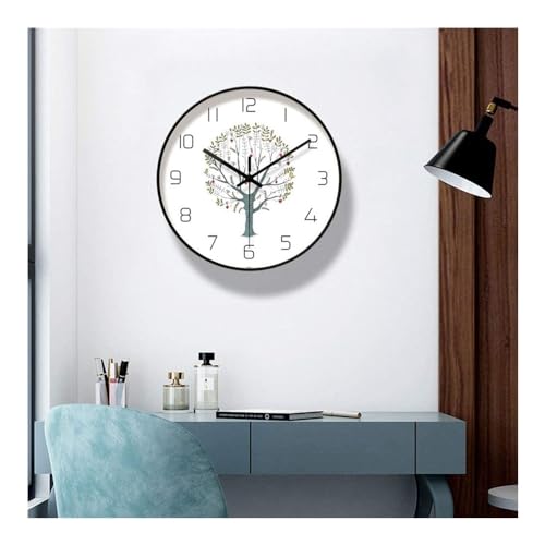 Horloge murale noire en métal élégant XJBTBA suspendue