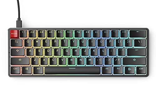 (Keyboard + Keycaps) Glorious GMMK 60% Compact Size (Prebuilt) + Glorious Black Aura Keycaps (Bundle)