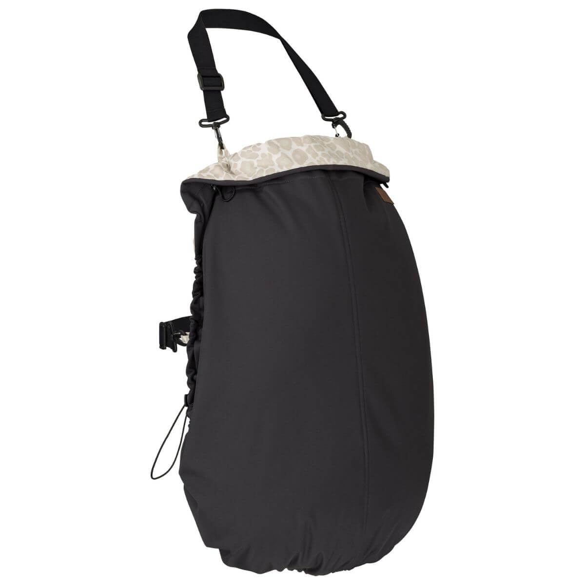 Hoppediz Tragecover aus Softshell - Universalcover für Babytrage und Tragetuch (grau/leo)