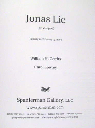 Jonas Lie (1880-1940) 0945936753 Book Cover