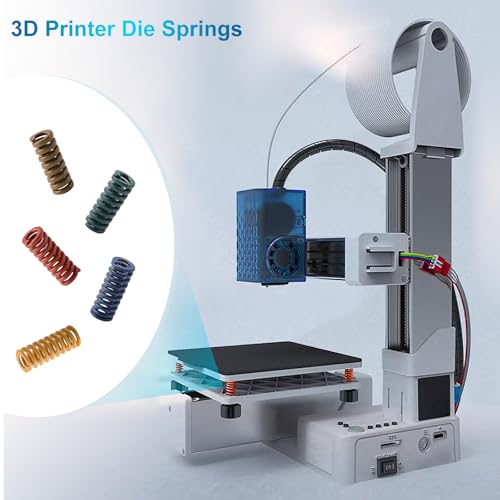 VooGenzek 20 Stück 8 x 20mm 3D-Druckfedern, 3D Kompressionsfedern, Compression Mould Die Spring, für Creality CR-10 10S S4 Ender 3 Motherboard Bottom Connect Leveling