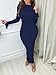 Uni Clau Womens Sexy Lace Dresses Long Sleeve See Through Bodycon Midi Dress 2 Piece Dress Set Birthday Date Night Outfit Navy Blue